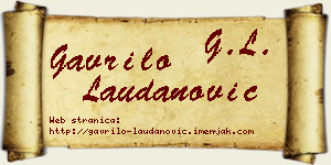 Gavrilo Laudanović vizit kartica